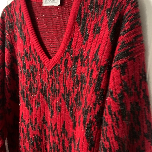 Vintage 80's CC Sport V-neck sweater size Large. - Picture 4 of 8